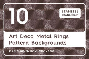 10 Art Deco Metal Rings Backgrounds for Creative Design Projects