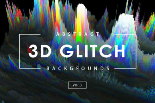 3D Glitch Backgrounds Vol.3: A Creative Resource for Designers and Creators