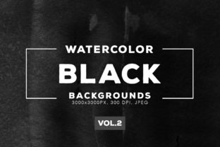 Black Watercolor Backgrounds 2: A Versatile Design Resource