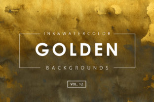 Golden Ink Watercolor Backgrounds 12