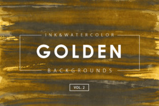 Golden Ink Watercolor Backgrounds 2: A Versatile Resource for Designers and Creators