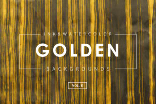 Golden Ink Watercolor Backgrounds 8: A Versatile Resource for Designers