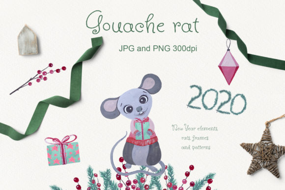 Gouache Rat Set Symbol of New Year: A Strategic Tool for Creativity and Branding