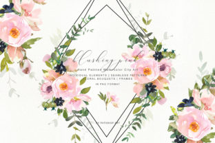 Romantic Blush Floral Clipart Collection