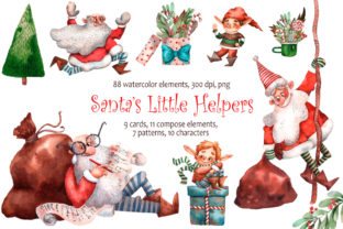 Santa’s Little Helpers - Watercolor Set: A Creative Resource for Designers and Artists
