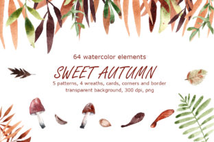 Sweet Autumn - Watercolor Clip Art Set