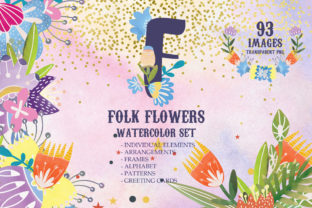 Watercolor Folk Flowers Summer Set: A Creative Resource for Designers and Entrepreneurs