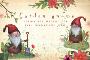 Watercolor Garden Gnome Set: A Creative Resource for Garden Design and Art Projects